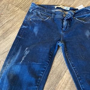 Zara jeans, low rise, narrow leg, size US 2, dark wash